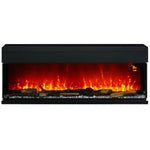 127/157cm Electric Fireplace Recessed Insert Wall Mount | Medium | Black