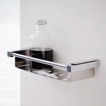 Bathroom Shelf Rectangular, 22 Cm, Silver Gloss, Metal, Metric Collection