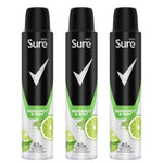 Men Deodorant Spray Bergamot & Mint With 48hrs Protection 200ml, 3 Pack | Set of 3
