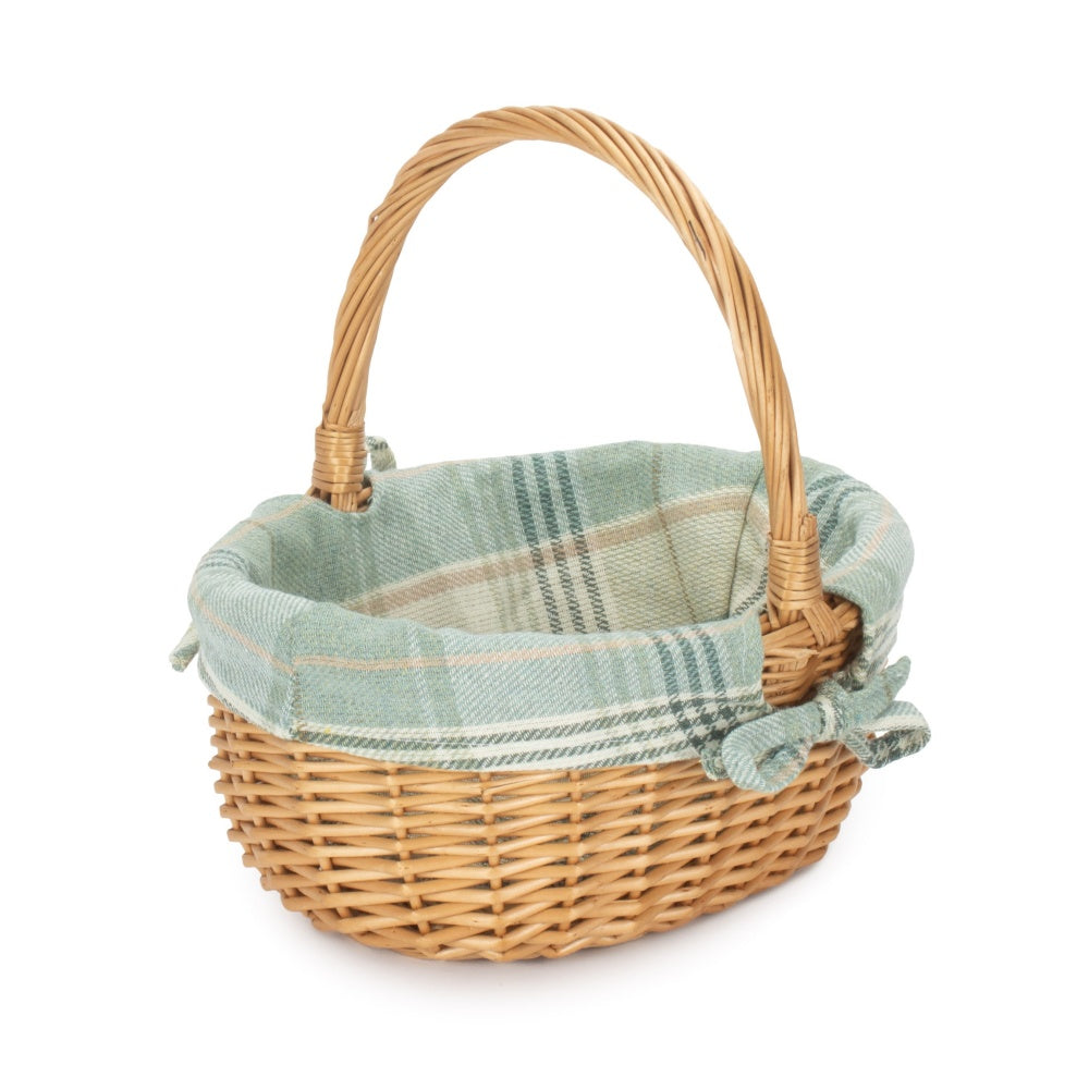 Wicker Shopping Basket Buff Willow Oval Shopper | Cream