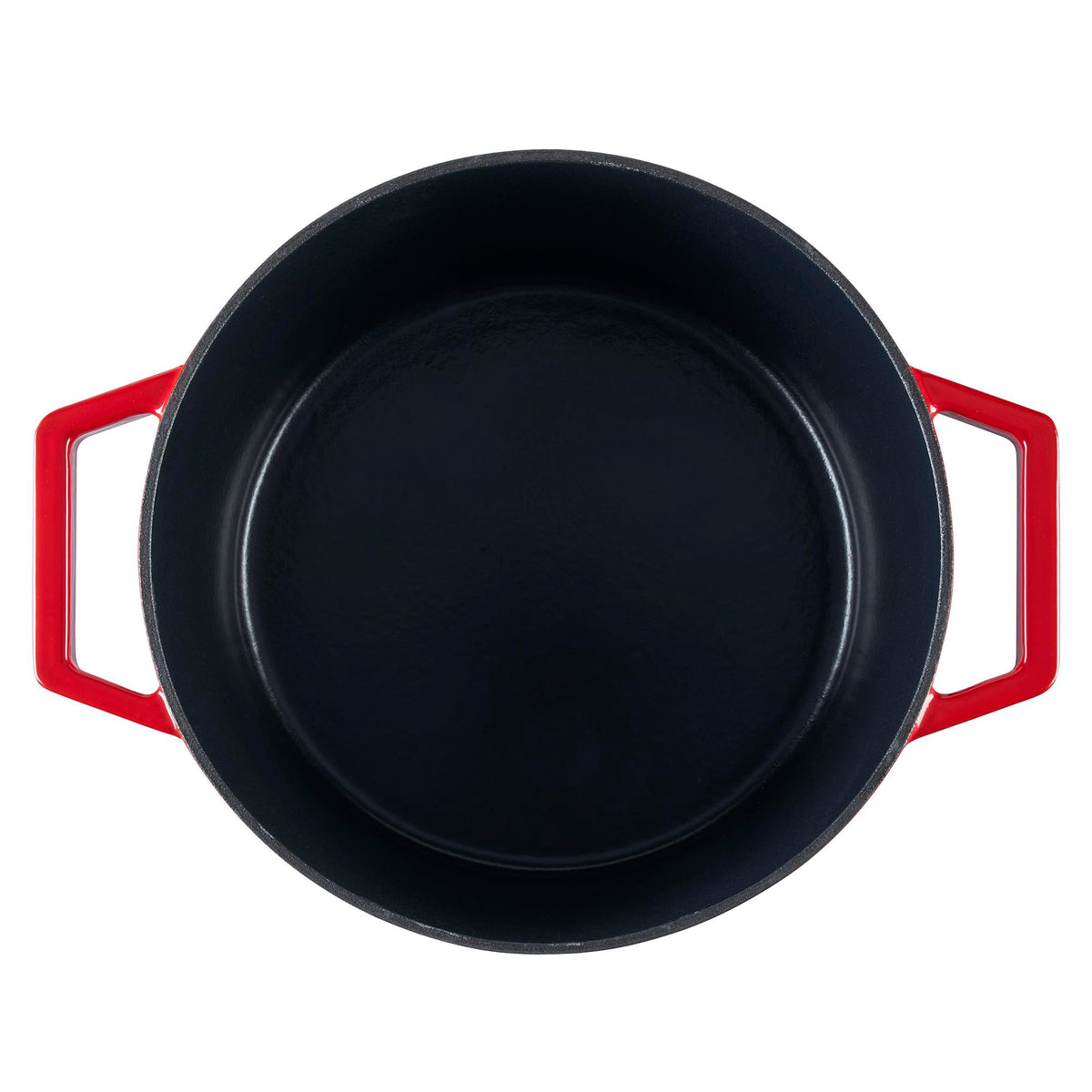 Cast Iron Casserole Dish 26cm Oven Proof Pan & Lid | 26cm | Red