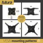 Universal Tv Wall Bracket Mount 26-60 Inch Tvs, Tilt, Swivel & 90 Rotation, Vesa 400mm X 400mm, 35kg Max Load Heavy Duty