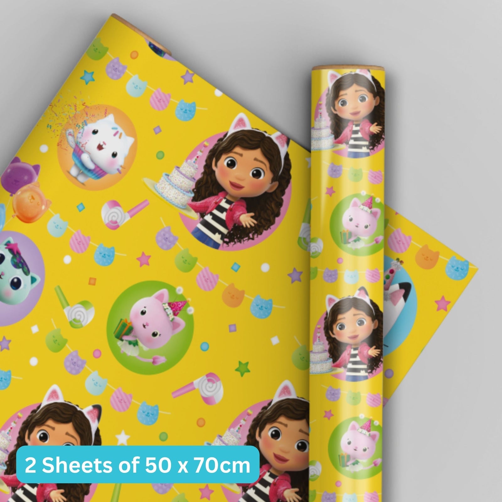 2 Sheets & 2 Tags Birthday Wrapping Paper