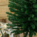 6/7.5ft Artificial Pencil Christmas Tree With Steel Base | 7.5ft | Green