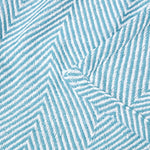Cotton Halden Chevron Grey Throw | 225cm x 255cm | Teal
