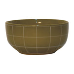 Dahlia Plate Set, Ceramic, Olive Green