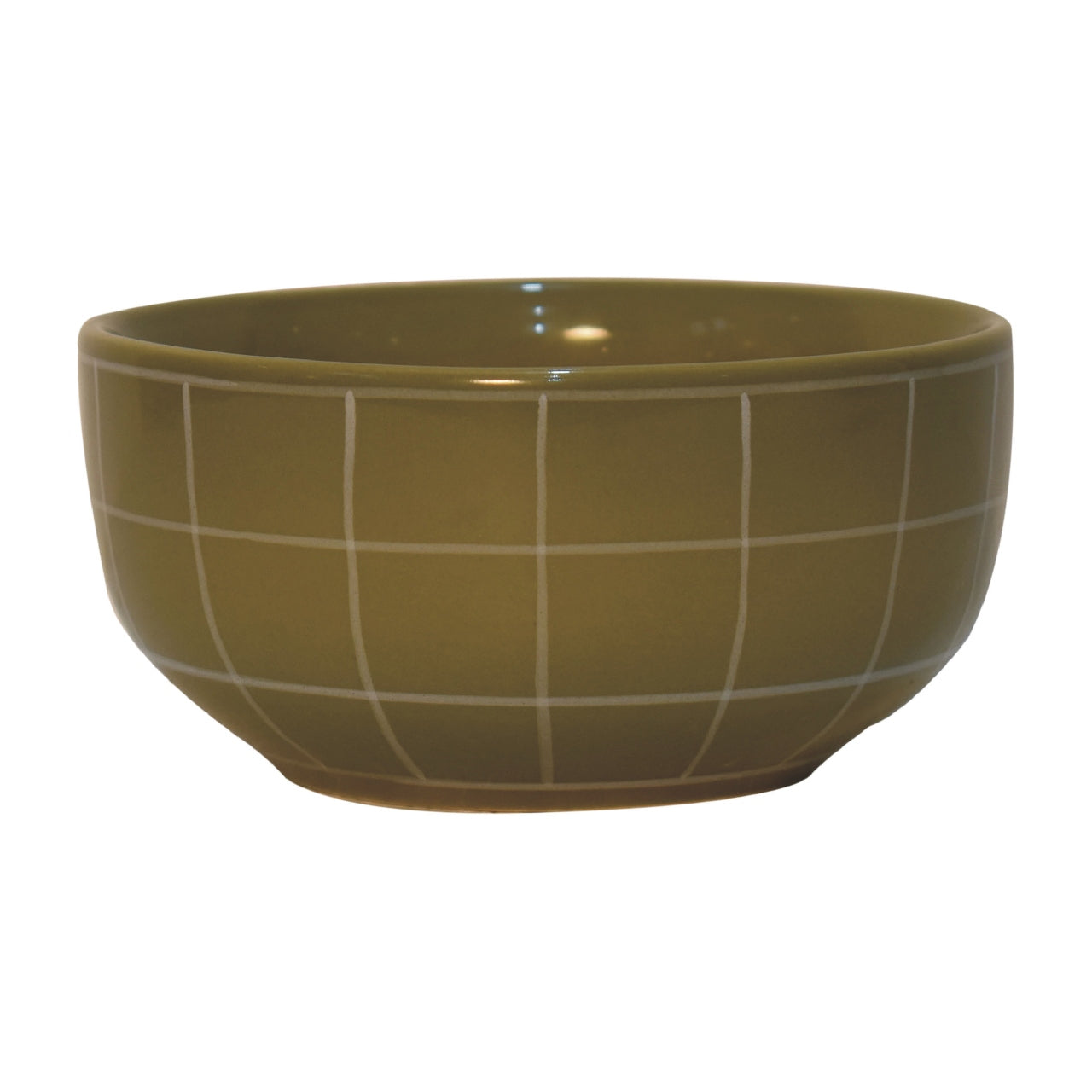 Dahlia Plate Set, Ceramic, Olive Green