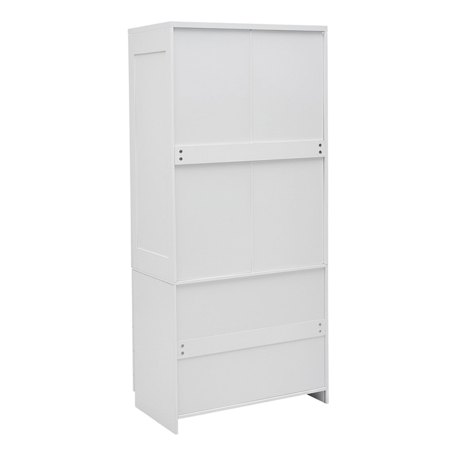 2-door Wardrobe With 3 Drawers & Hanging Rail | White