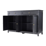 Mdf Sideboard Buffet Cabinet With 2 Drawers