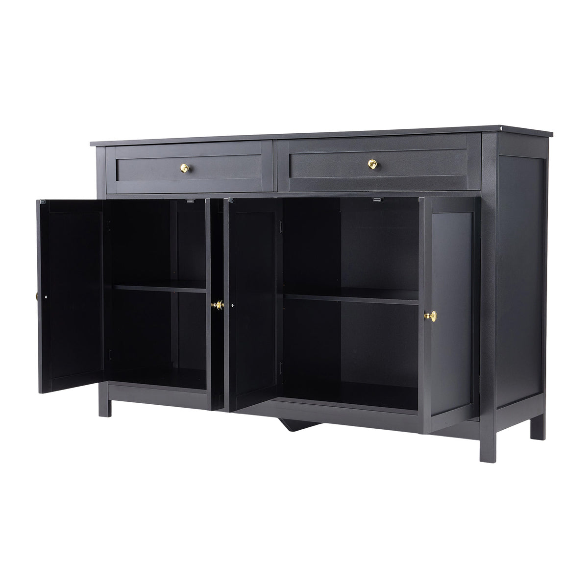 Mdf Sideboard Buffet Cabinet With 2 Drawers