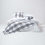Tartan Check Pattern Cushion Cover | 45cm x 45cm | Black & White