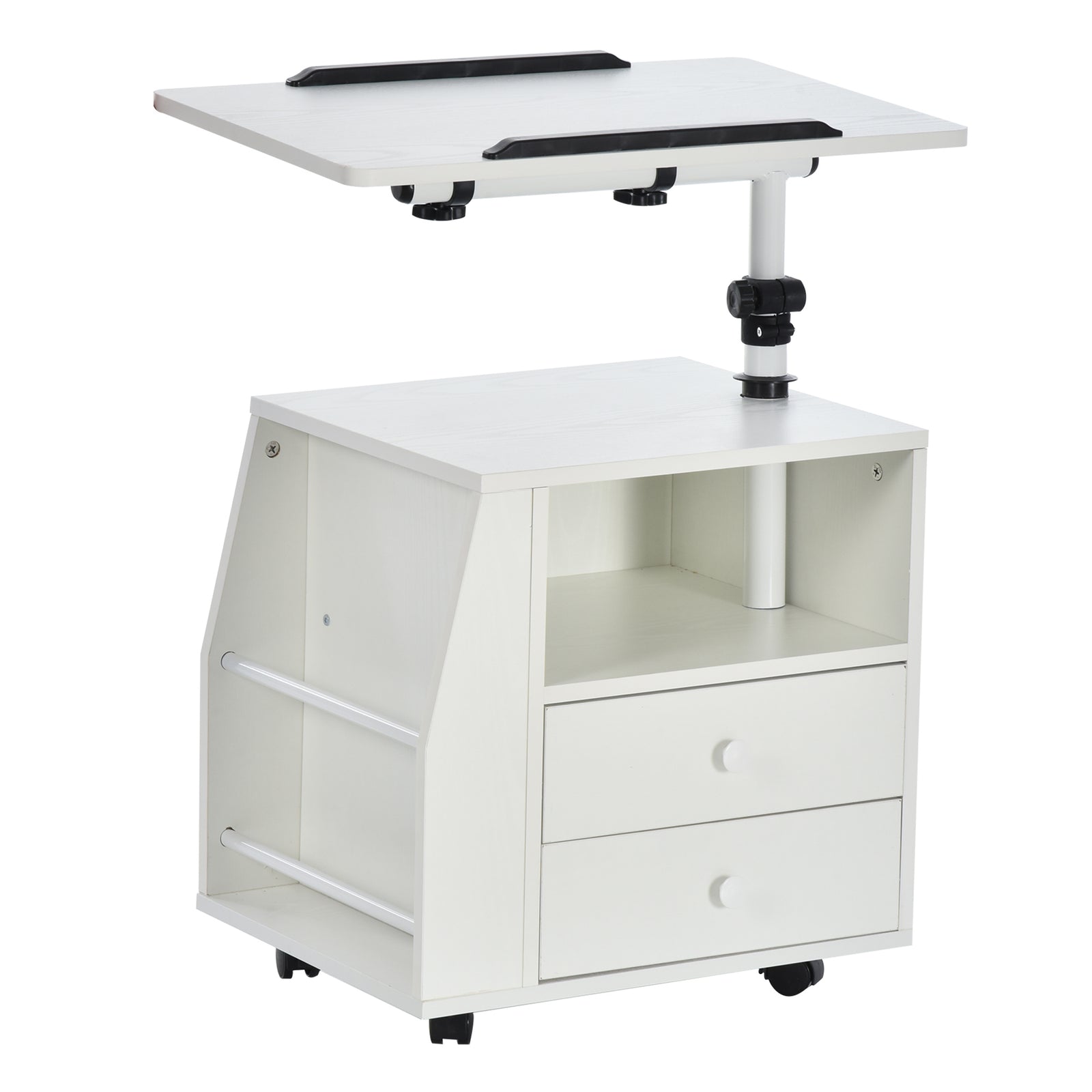 End Table Nightstand 360 Degree Adjustable Height And Angle