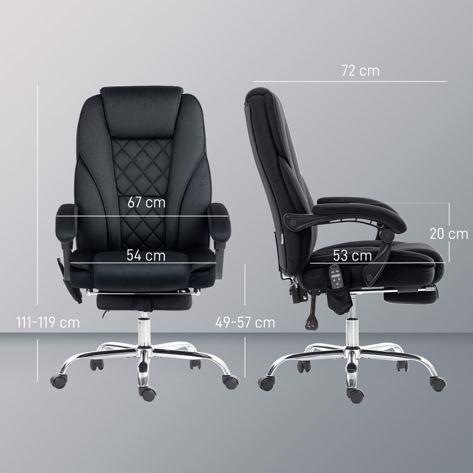 Massage Chair, Reclining Desk | Black
