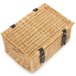 36cm Unlined Buff Wicker Empty Picnic Basket | One Size | Brown