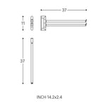 Double Towel Rail, Chrome, Micra Collection