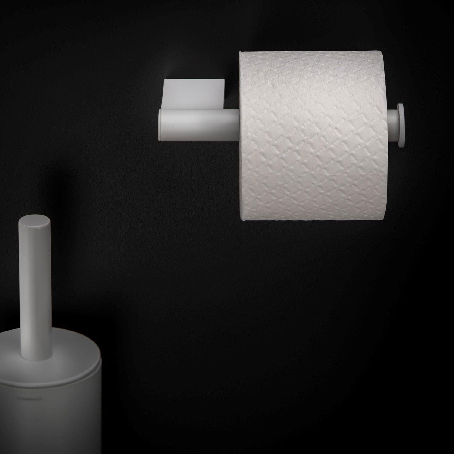 Toilet Roll Holder, White Matt, Wall-mounted, 8,5 Cm. Collection Bwc