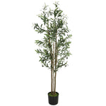 HOMCOM Decorative Artificial Plant, Silk Olive Tree