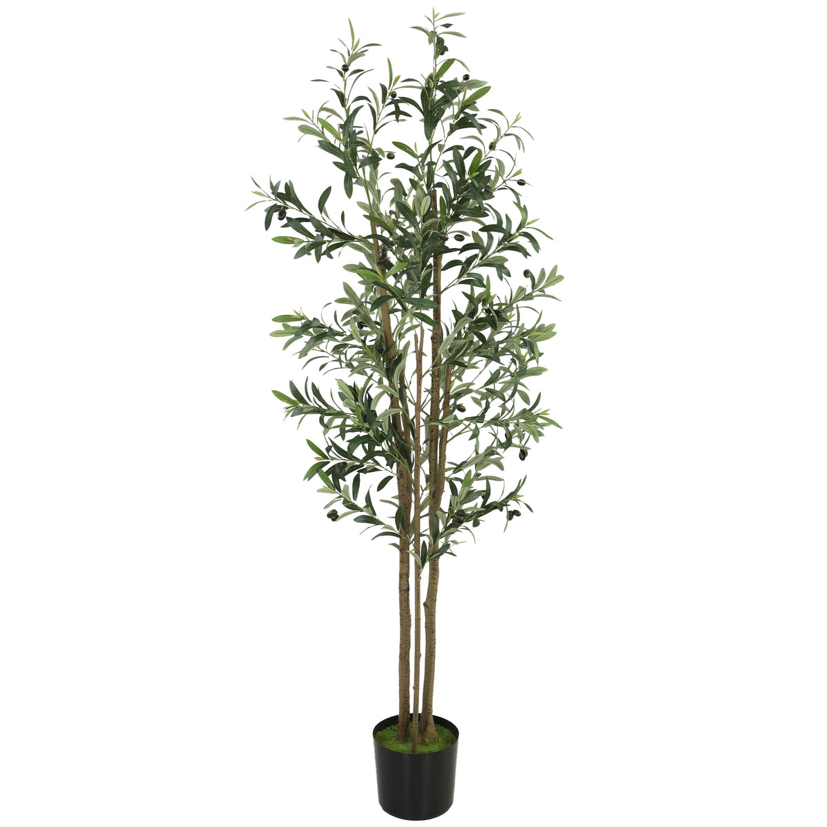 HOMCOM Decorative Artificial Plant, Silk Olive Tree