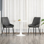 Retro Pu Leather Dining Chairs, Side Chairs