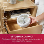 Rechargeable Desk Fan, Cordless Portable Quiet Fan, USB-C