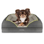 Grey Small To Xxl Dog Beds Orthopaedic Shredded Memory Foam, Fleece Sleeping Area, Non Slip Base, Removable Washable Cover | 71cm | Grey