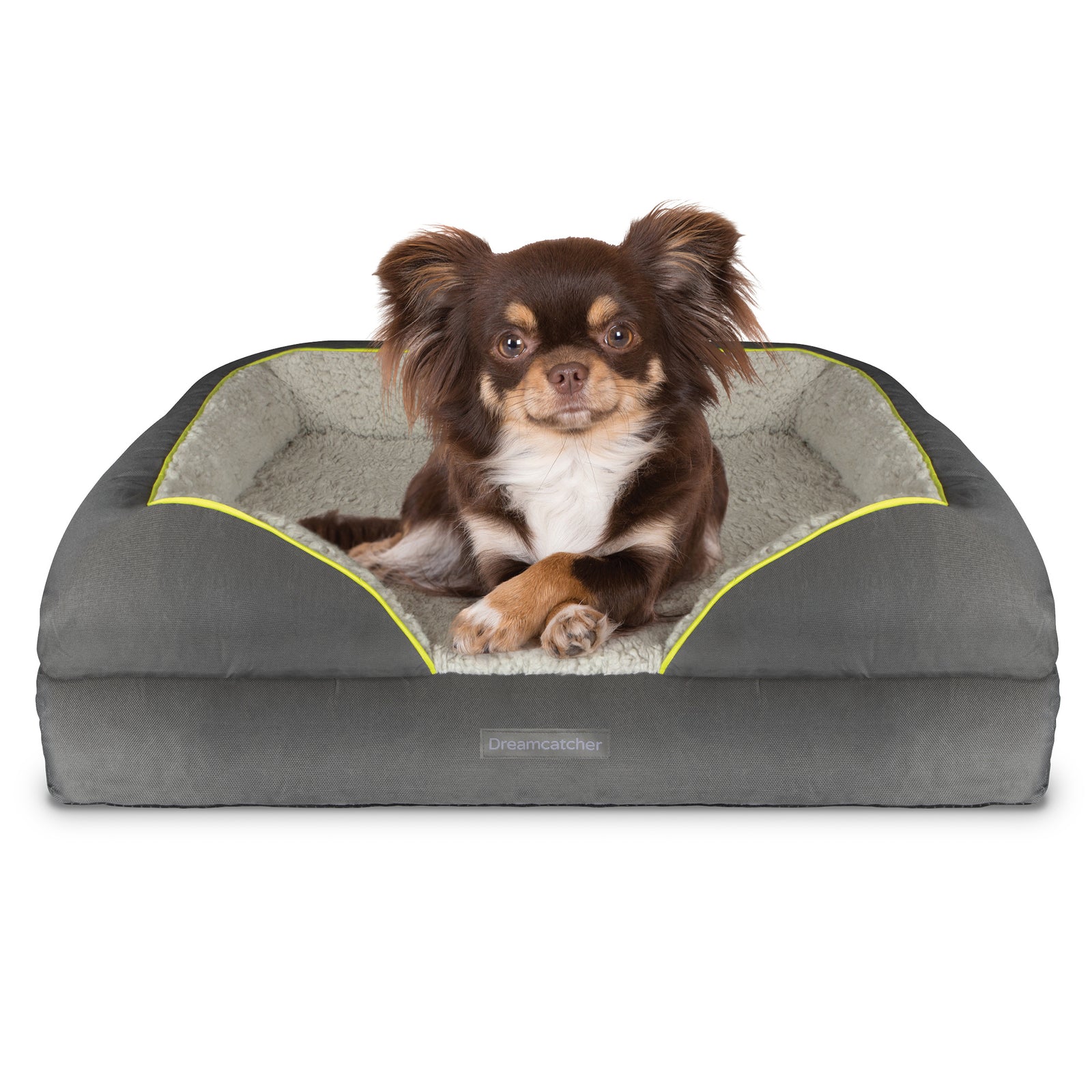 Grey Small To Xxl Dog Beds Orthopaedic Shredded Memory Foam, Fleece Sleeping Area, Non Slip Base, Removable Washable Cover | 71cm | Grey