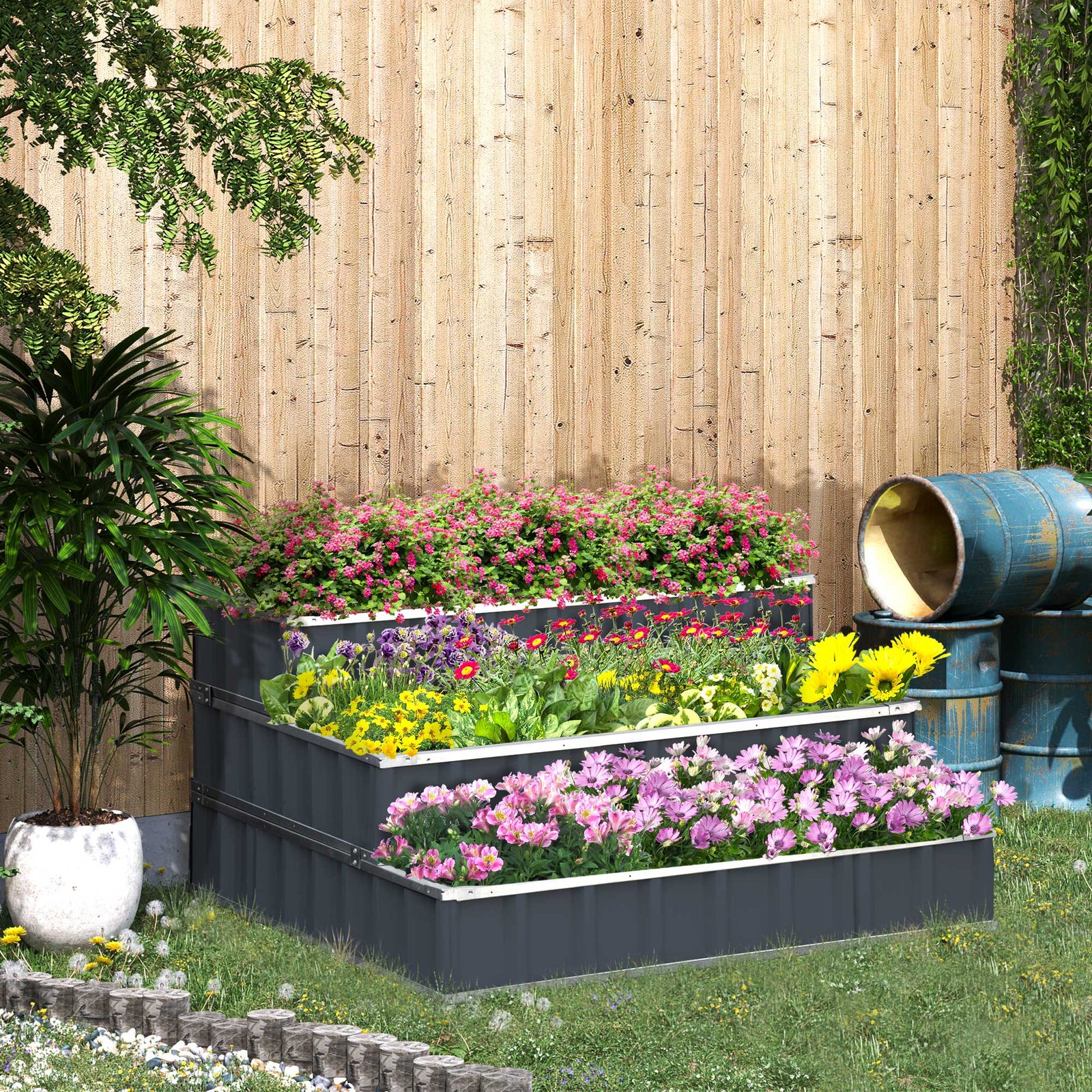 3 Tier Raised Garden Bed With Gloves Easy Assembly