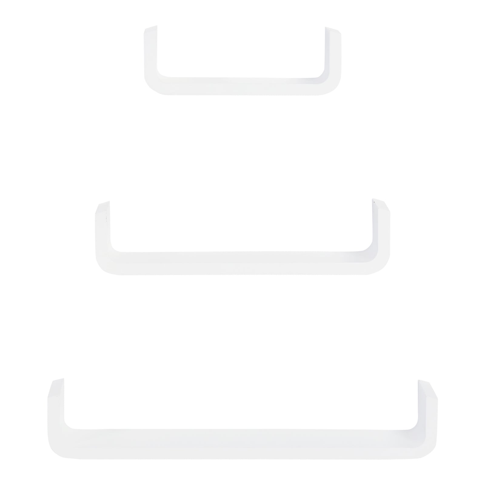 U Shaped Shelf Set Floating Wall Mounted Hanging 3pc Display