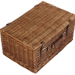Green Tweed Classic Picnic Wicker Basket | 6 Person | Green