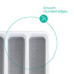 Non-slip White Cutlery Tray
