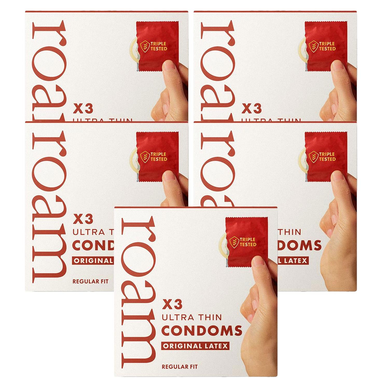 15x Original Latex Condom - Safer Sex & Contraception (3x5 Pk)