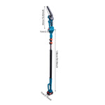 Cordless Telescopic Pole Pruner With Mini Chainsaw And Pruning Shears, 2.5m Extendable Aluminium Pole, Brushless Motor, 20m/s Chain Speed 3000mah Battery For Tree And Branch Trimming