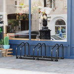 Bike Rack Floor Stand 3 Racks | Black