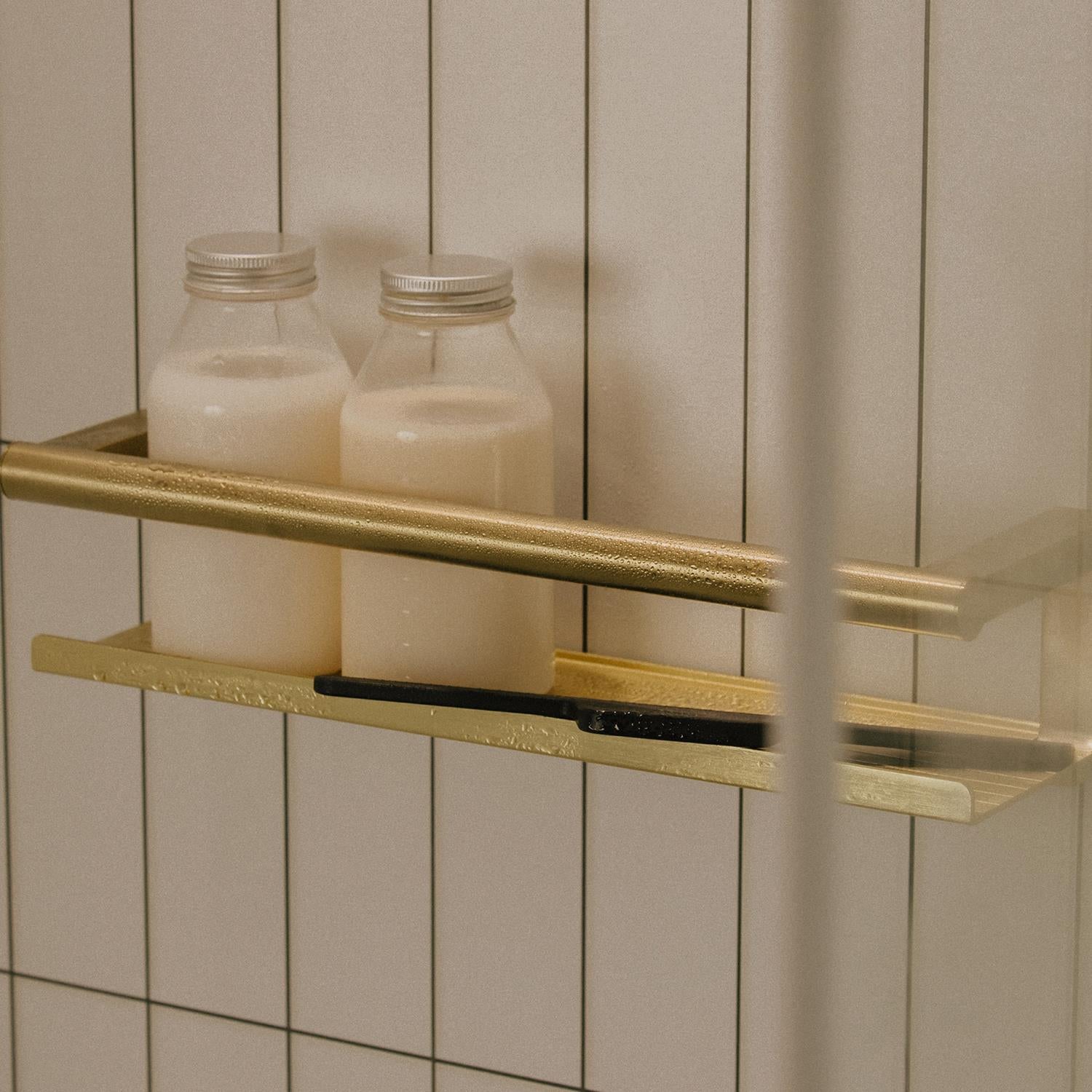 Bathroom Shelf, Organizer, Glass Wiper Matt White Architect S+ Collection