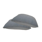 Ribbed Cushion Set, Velvet Fabric | Set of 2 | Grey