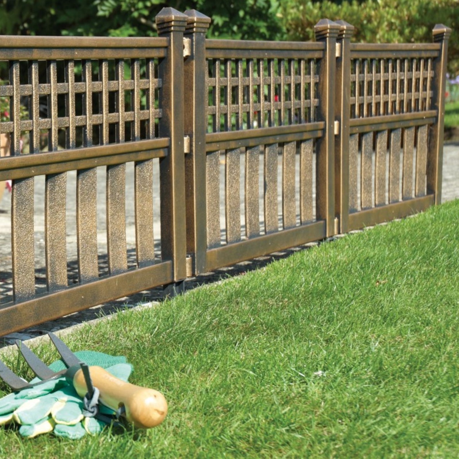 Bronze Finish Garden Border Fence Panels