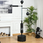 Boxing Bag Set With Adjustable Height | Black