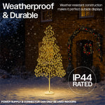 210cm 1200 Warm White Micro Led Tree 5m Lead | Gold
