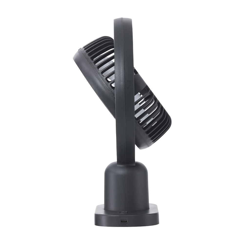 Portable Desk Fan With Led Fill Light, 3-speed Adjustable Airflow, 120° Tilt Angle