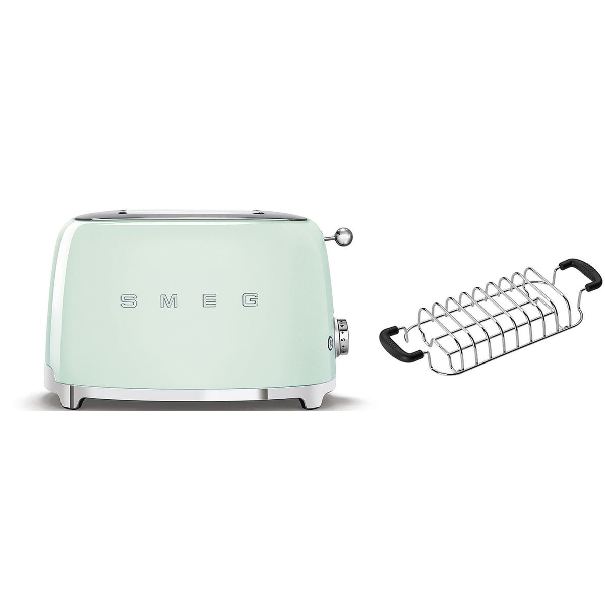 Tsf01 2 Slice Toaster With Bun Warmer Set | Light Green