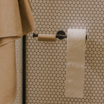 Double Toilet Roll Holder, Matt Black, Hidden Fixings, Start Collection