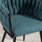 Aneta Fabric Accent Chairs - Set Of 2 | Teal