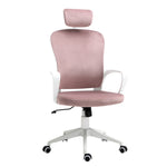 High-back Rocking Office Chair Headrest | Pink