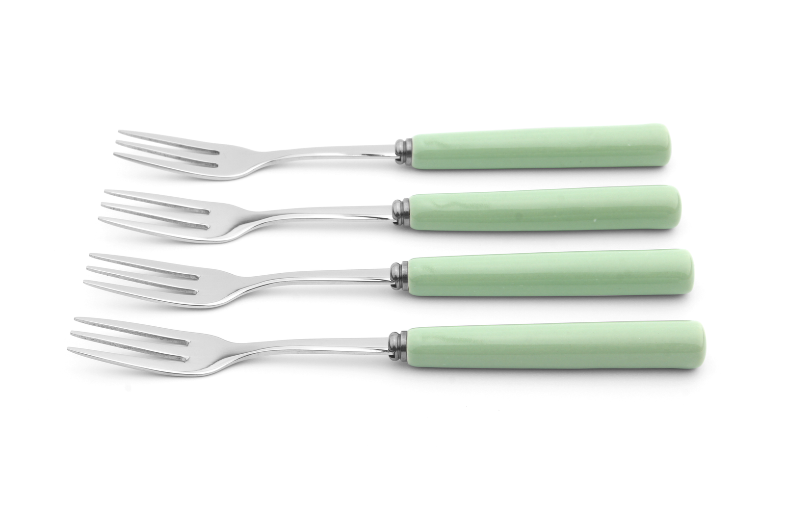 Dessert Pastry Fork Set Porelain Bar 18/8 Stainless Steel 4pc Cake Fork Set Turquoise | Turquoise