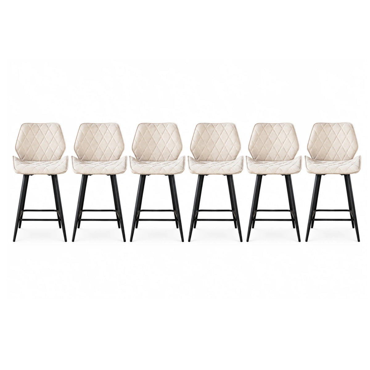 Cayden Comfort Bar Stools - Cream | Set of 6 | Cream