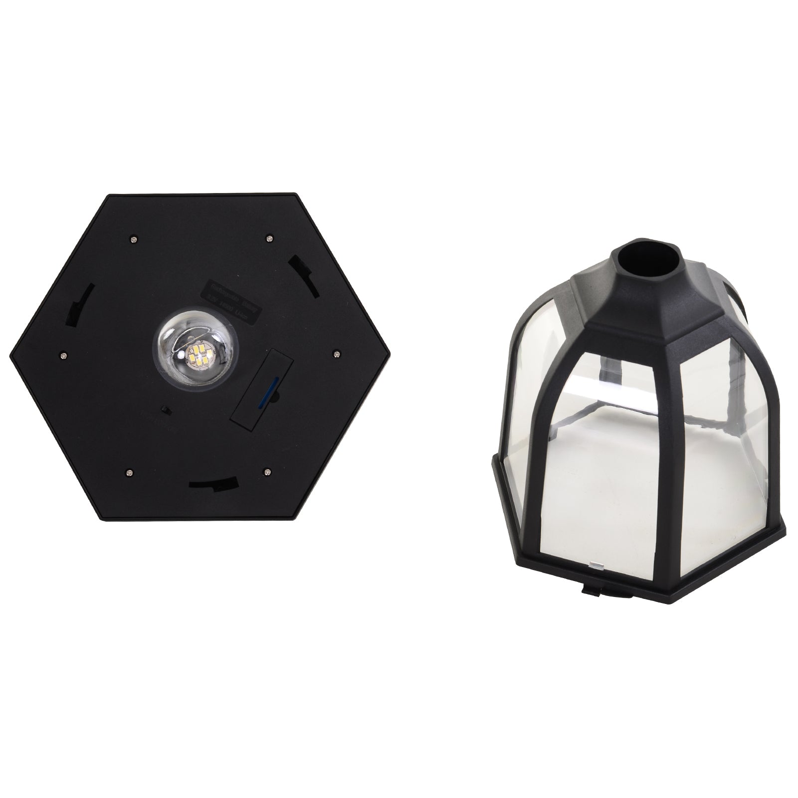 Solar Torch Lights Post Lamp Decoration 6 Led Auto On/off