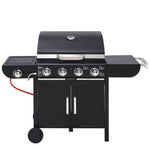 5-burner Outdoor Gas Burner With Side Burner Gas Gill