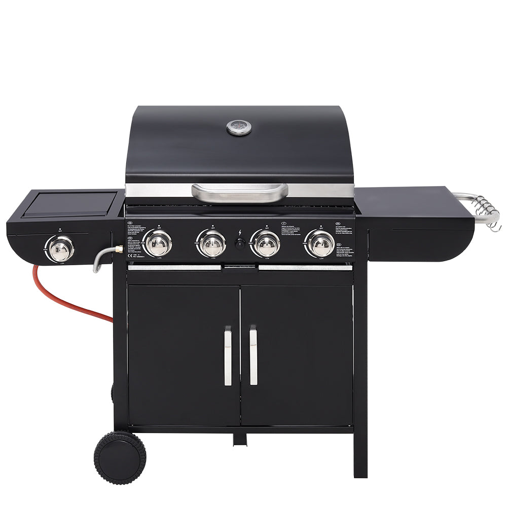 5-burner Outdoor Gas Burner With Side Burner Gas Gill