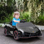 Lamborghini Veneno Licensed Electric Ride-on Car W/ Remote | Black
