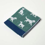 Dog Pattern 100% Cotton Hand Towel | Hand Towel | Green